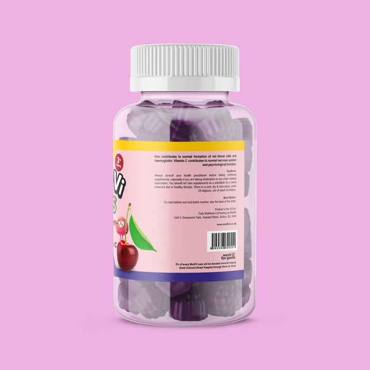 Iron &amp; Vitamin C Gummies - Cherry Flavour (For Kids)